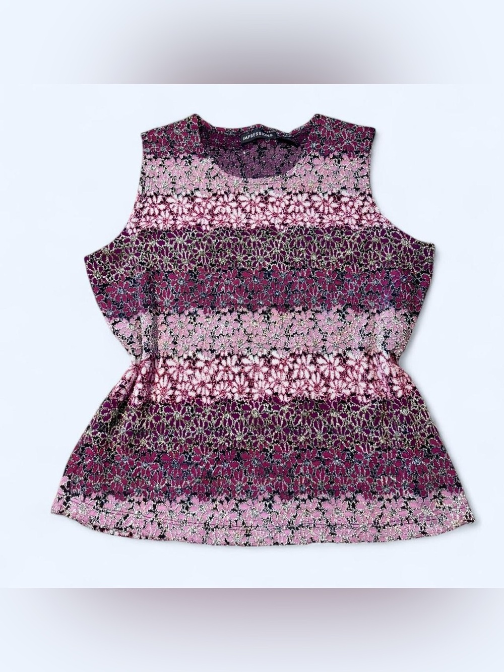 Whimsigoth Floral Purple Tank Top by Impressions!
